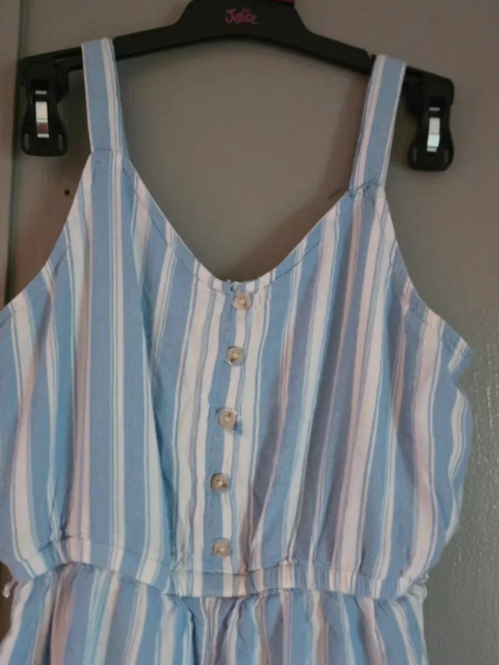 Blue and White Girls Justice Jumper